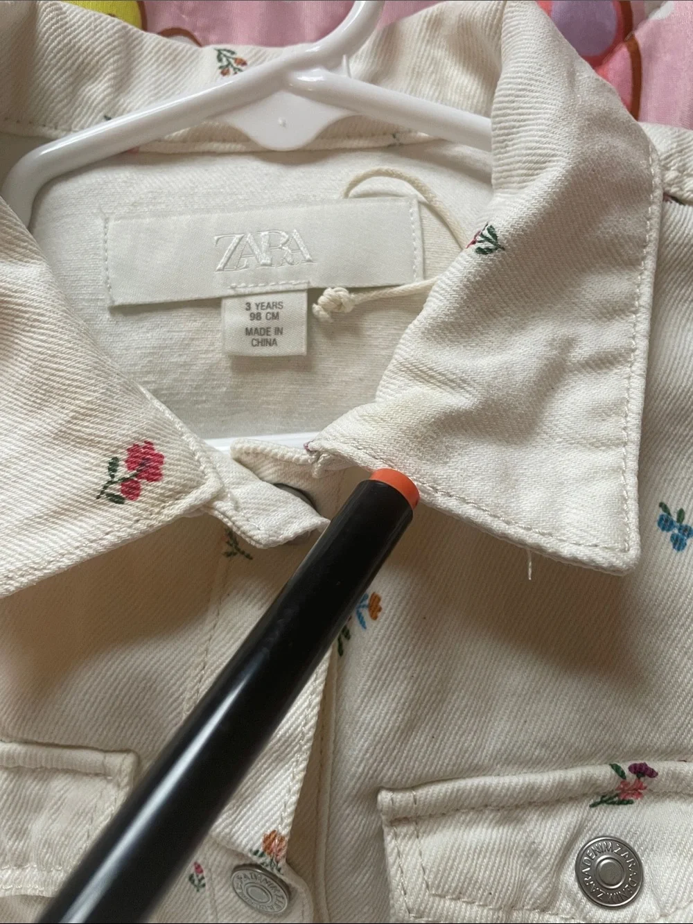 Zara Cream denim dress